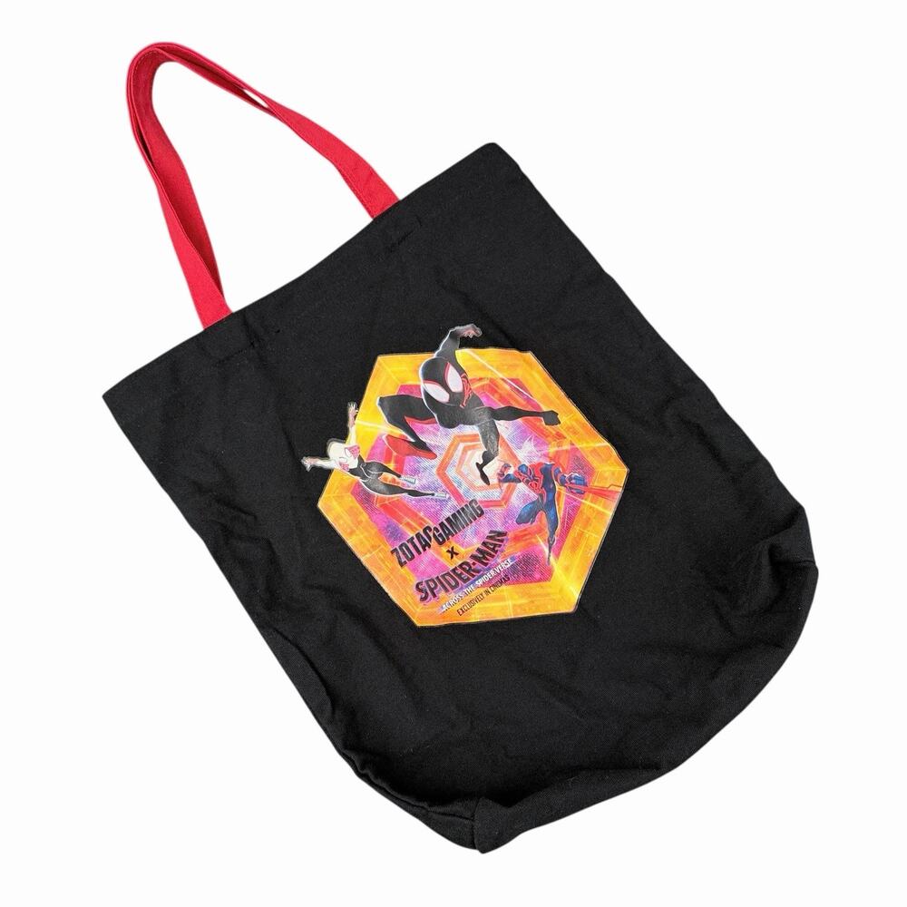 Spider Man Across The Spider Verse ZOTAC Gaming Tote Bag Black Red